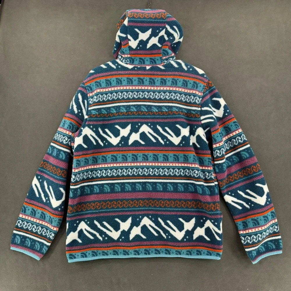 The North Face Mens TKA Glacier Snap-Neck Hoodie Fleece Multi-Color Mountain M